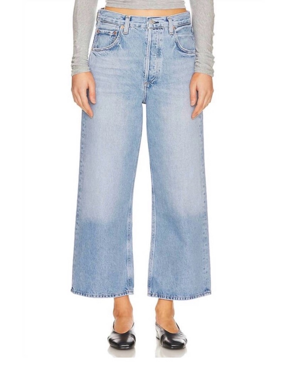 Citizens Of Humanity Gaucho Wide Leg Baggy Light Wash Misty Jeans 28